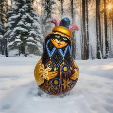 Russian Doll Matryoska Musical Bell Version Nesting Doll Signed "Anukuna" 1999