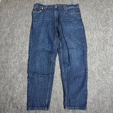 Levi Strauss 550 502 Regular Fit Dark Wash Denim Jeans Mens W36 L32