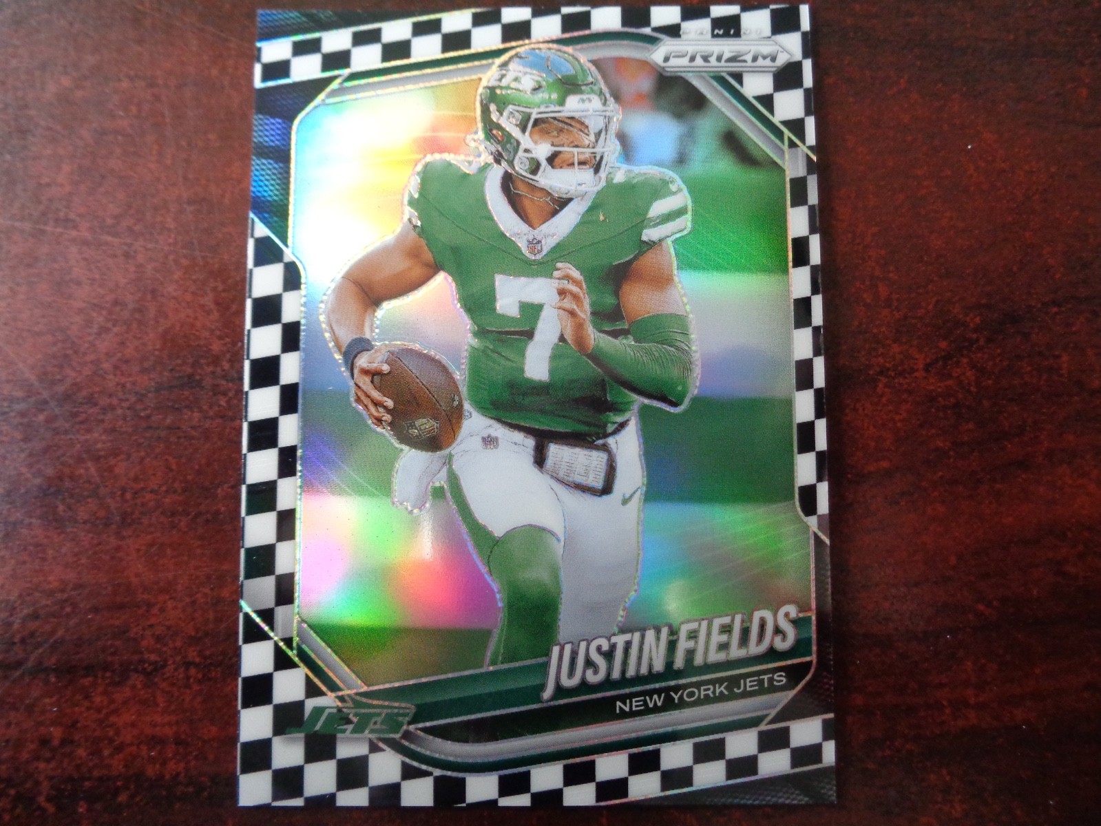 2025 Panini Prizm Justin Fields #218 Checkered Flag Prizm-CHIEFS