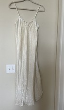 Christian Dior Ivory Floral Lace Slip Vintage Small