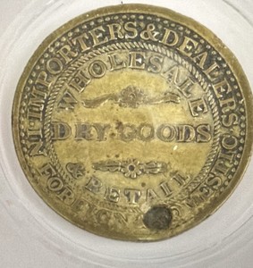 PhiladelphiaPa hard times merchants token 