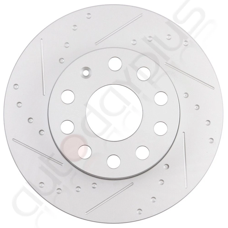 4X Front And Rear Disc Brake Rotors Fit For 2010-2013 Volkswagen Golf TDI 2.0L Foto 3 de 4