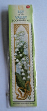 Textile Heritage cross stitch bookmark kit Lily of the Valley Flower