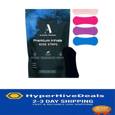Extra Strength Inhale Nasal Strips: 30-Pack for Sensitive Skin and Sleep Relief