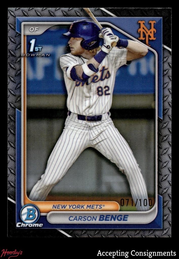 2024 Bowman Chrome Draft Steel Metal Refractors Carson Benge 1st ROOKIE 071/100