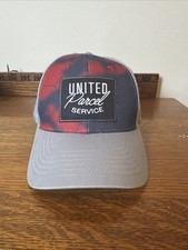 UPS Hat K-Products United Parcel Service Trucker Cap Gray Red Tie Dye Patch