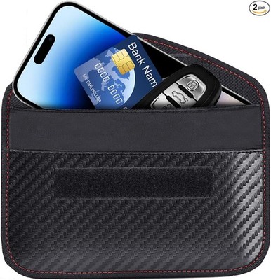 Large Faraday Bag for Key Fob, RFID Signal Blocking Protector and Anti-Hacking F