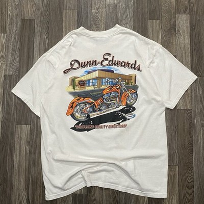 Vintage Made in USA Dunn-Edward s Paints Motorcycle Flame Tshirt