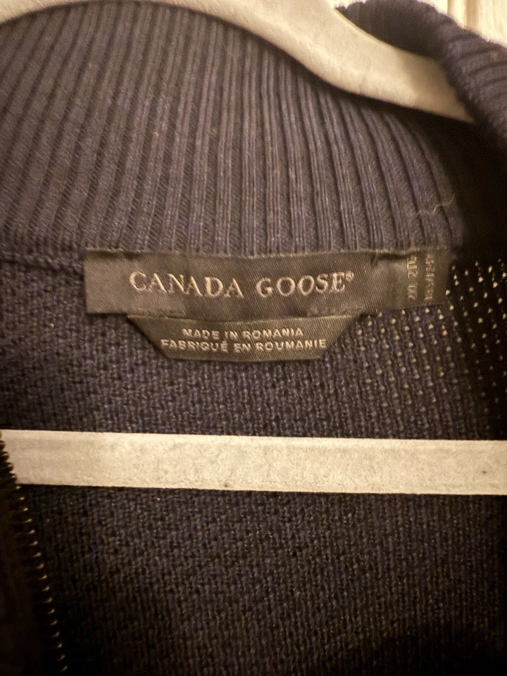 Chaqueta tejida Canada Goose HyBridge XXL azul marino cremallera completa para hombre Foto 3 de 4