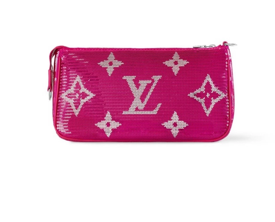 Louis Vuitton Pochette Accesorios Fucsia Lentejuelas Monograma Edición Limitada  Foto 4 de 4
