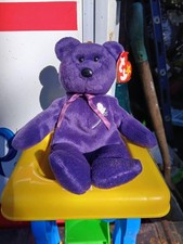 Princess Diana 1997 TY Beanie Baby MINT, RARE, ROYAL PURPLE, PELLETS!! ERRORS!!!