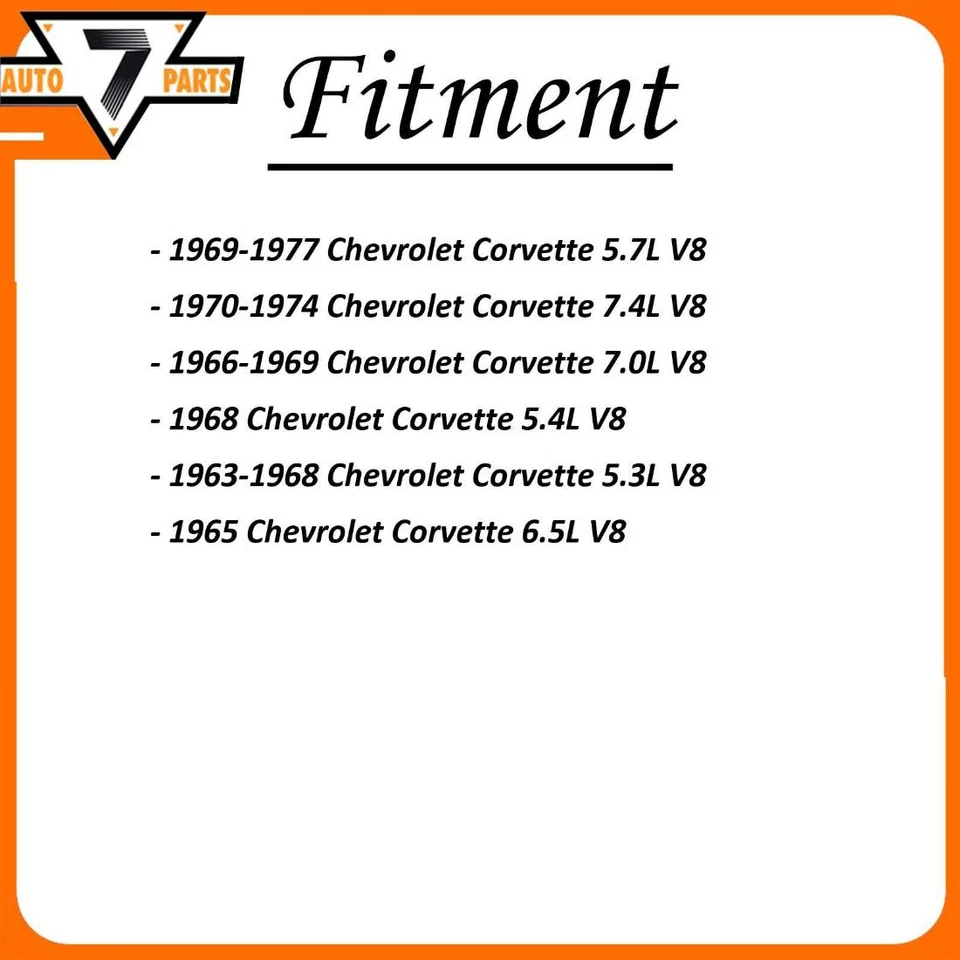 Amortiguador delantero trasero 4x para Chevrolet Corvette 1965 6,5 L Foto 2 de 4