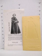 BETTY ROSE 1957 news advertising mat women clothing coat suit GLENARA FUR QUEEN