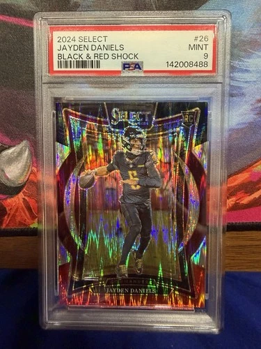 2024 Panini Select - Concourse Jayden Daniels #26 Black & Red Shock Prizm (RC)