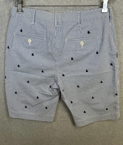 Polo Ralph Lauren 8 Seersucker Stripe Shorts Sailboat Embroidery Preppy Nautical - Picture 9 of 12