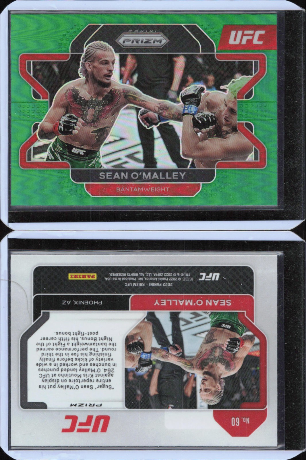 2022 Panini Prizm UFC Prizm Green #60 Sean O'Malley
