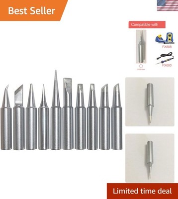 Durable 10-Piece T18 Soldering Tip Set for HAKKO FX-888D, FX-8801, FX-600