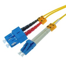 6ft LC/SC Single-Mode Duplex Fiber Optic Cable 9/125 Yellow Networking Patch