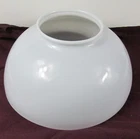Antique Vtg 14" Milk Glass Lamp Shade Hanging Oil Library Victorian White
