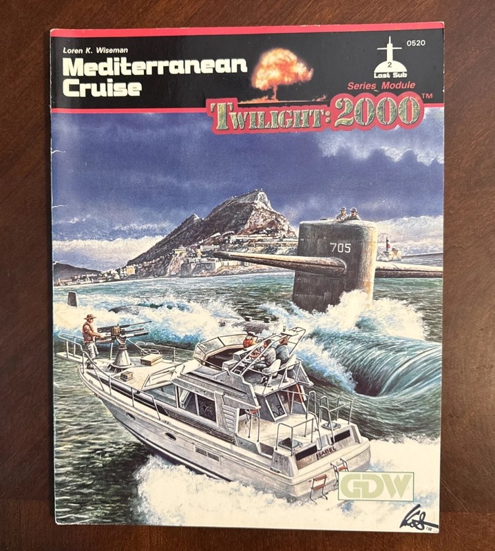 MEDITERRANEAN CRUISE #520 (Last Sub #2 module) Twilight 2000 GDW 1988 VG