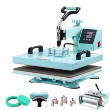 Heat Press Machine, 15 in. x 15 in. 8 in. 1 Heat Transfer Machine with 6-30 oz.