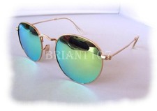 Ray-Ban Sunglasses Unisex RB3447 Round Metal Gold/Gold 50mm - tiny defect