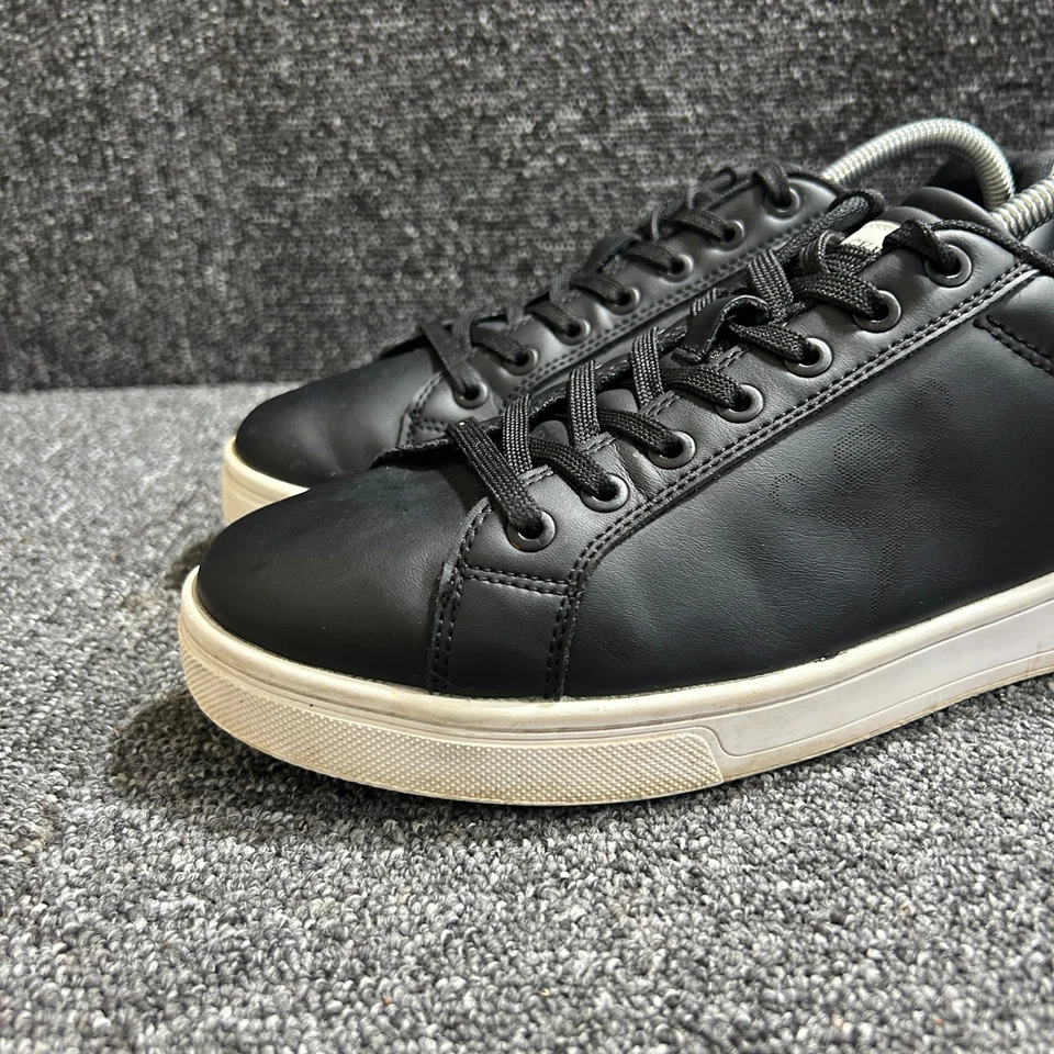 Hackett Harper Entrenadores Para Hombres Reino Unido 9 UE 43 Negro Cuero Tenis Inteligente Informal Foto 2 de 4