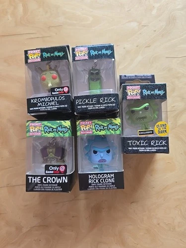 Funko Animation Pocket Pop! Keychains  Rick & Morty Lot Of 5