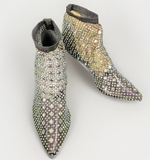 Monarchess Bling Rhinestone Ankle Heel Boots 354 
