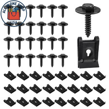 Fender Liner Screws M4.2 U-Nut Clips Hex Head Car Body Bumper Fasteners 50PCS