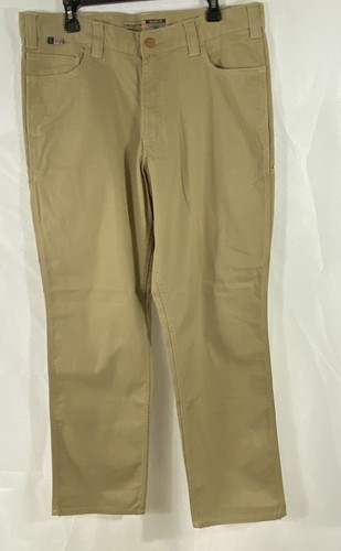 Carhartt Men's FR Flame Resistant Rugged Flex Relaxed Work Pants Khaki 36x32