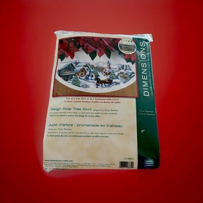 NEW Dimension Counted Cross Stitch Sleigh Ride Christmas Tree