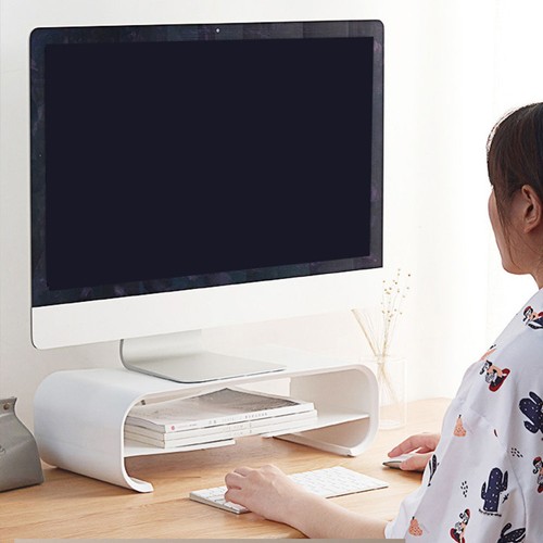 Desktop Computer Lifting Shelf Monitor Heightening Rack Table Storage Shelf - Afbeelding 2 van 12