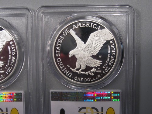 2 DEEP CAMEO PROOF 2023-w Silver American Eagles. PCGS PR69DCAM. Shield - Tru-V - Picture 9 of 10