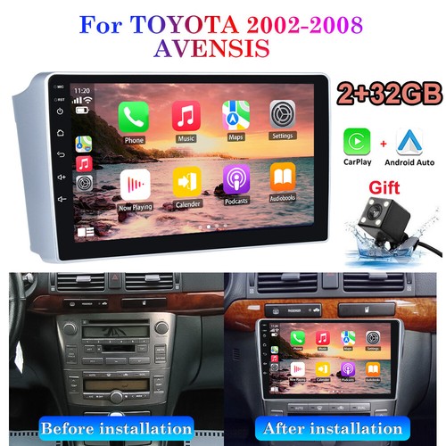 2+32GB Car Radio GPS Navi For Toyota Avensis 2002-2008 Android 12 CarPlay Stereo