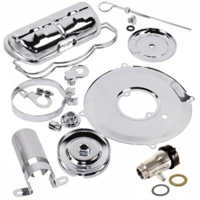 VW engine SUPER deluxe chrome dress up kit w/ polished billet oil filler vw bug