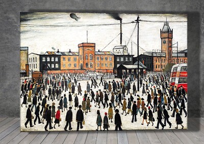 L. S. Lowry Going to Work LEINWAND GEMÄLDE KUNSTDRUCK POSTER 1549