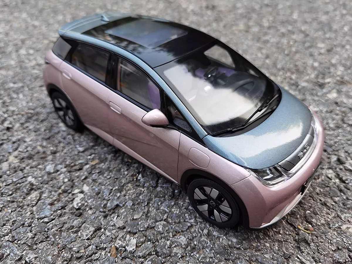 1/18 Scale BYD Dolphin Pink Diecast Car Model Toy Collection Gift NEW NIB