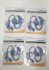 New/Sealed Lot of 4 Trendnet Medianet USB to PS/2 Converter TU-PS2