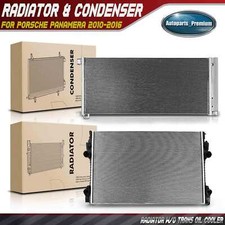 Brand New Radiator &AC Condenser Cooling Kit for Porsche Panamera 2010 2011-2016