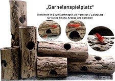 Garnelen Höhle, Garnelenstamm Ton Holzoptik, Versteck, Krebs, Wels Deko Aquarium