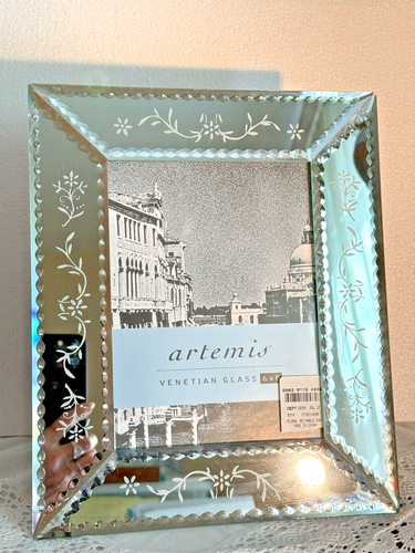 Venetian Style Beveled Scalloped Rectangle Mirror Picture Frame Easel Back BNIB - Picture 9 of 9