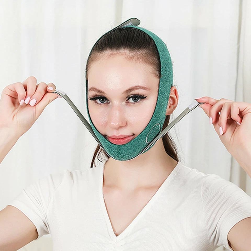 V-line Face Chin Cheek Lift Up Slim Mask Anti Wrinkle Belt Slimming Strap Band - Image 3 of 4