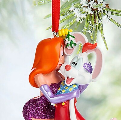 Rare Disney Store Jessica Kissing Roger Rabbit Ornament - New with