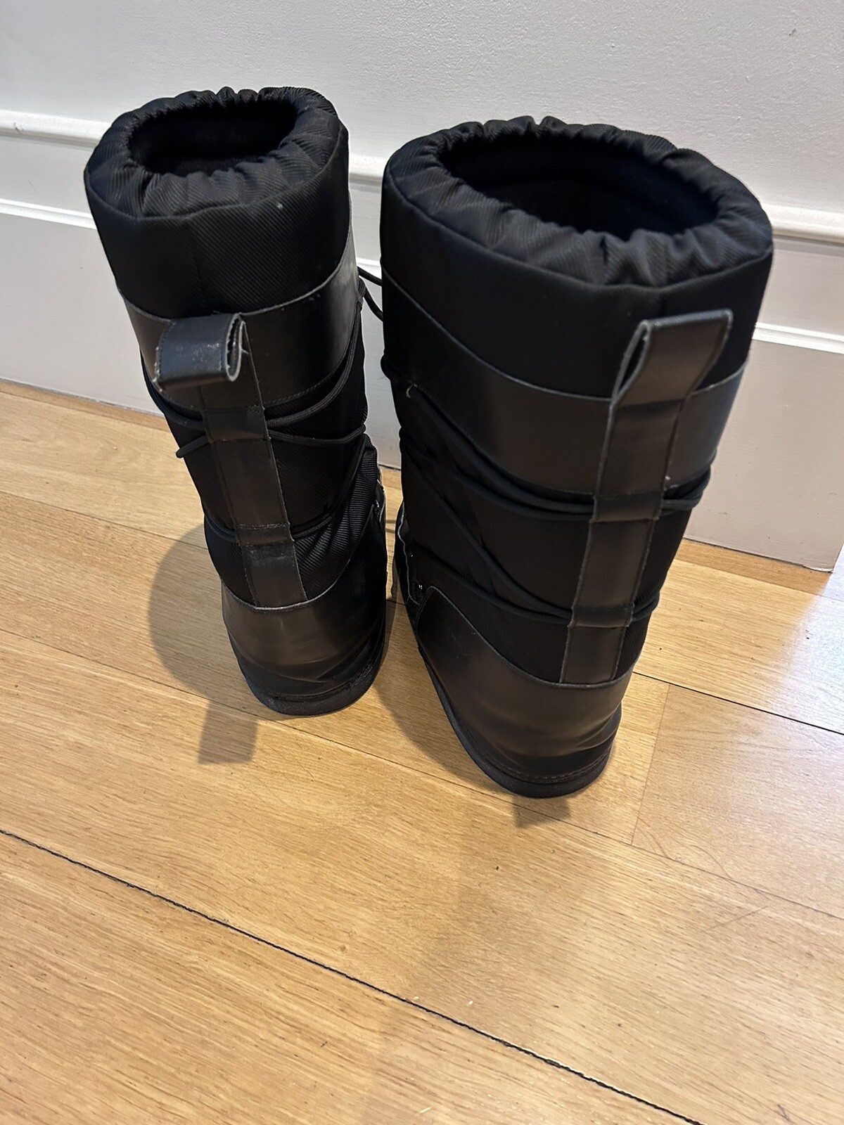 Hunter snow boots (moon boot style) men's black long boots UK8 US9