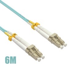 6M LC UPC to LC UPC Fiber Optic OM4 MultiMode Duplex 50/125 Patch Cable 20Ft