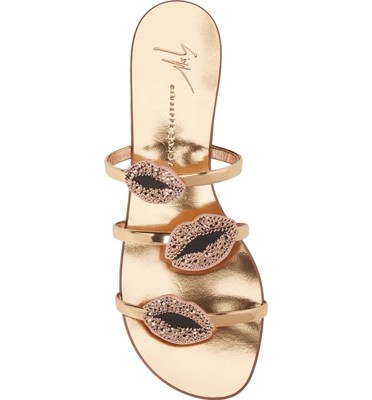 zanotti gold sandals