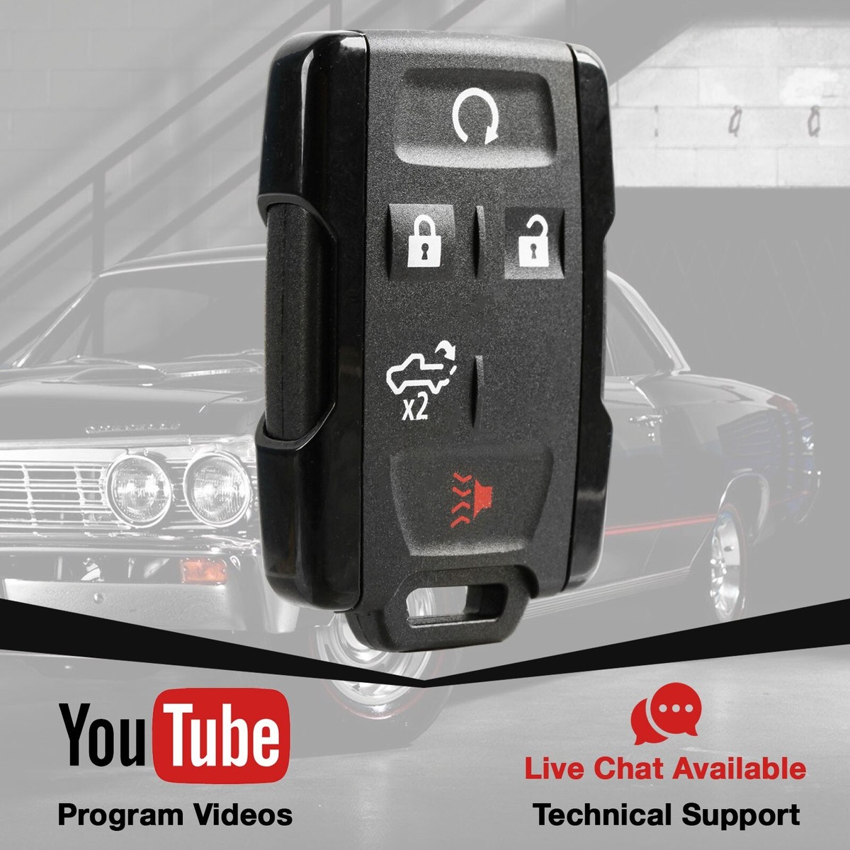 2 Key Fob Remotes For 2019-2021 Chevy Silverado & Sierra – M3N-32337200, 84209237 – By RemoteStop