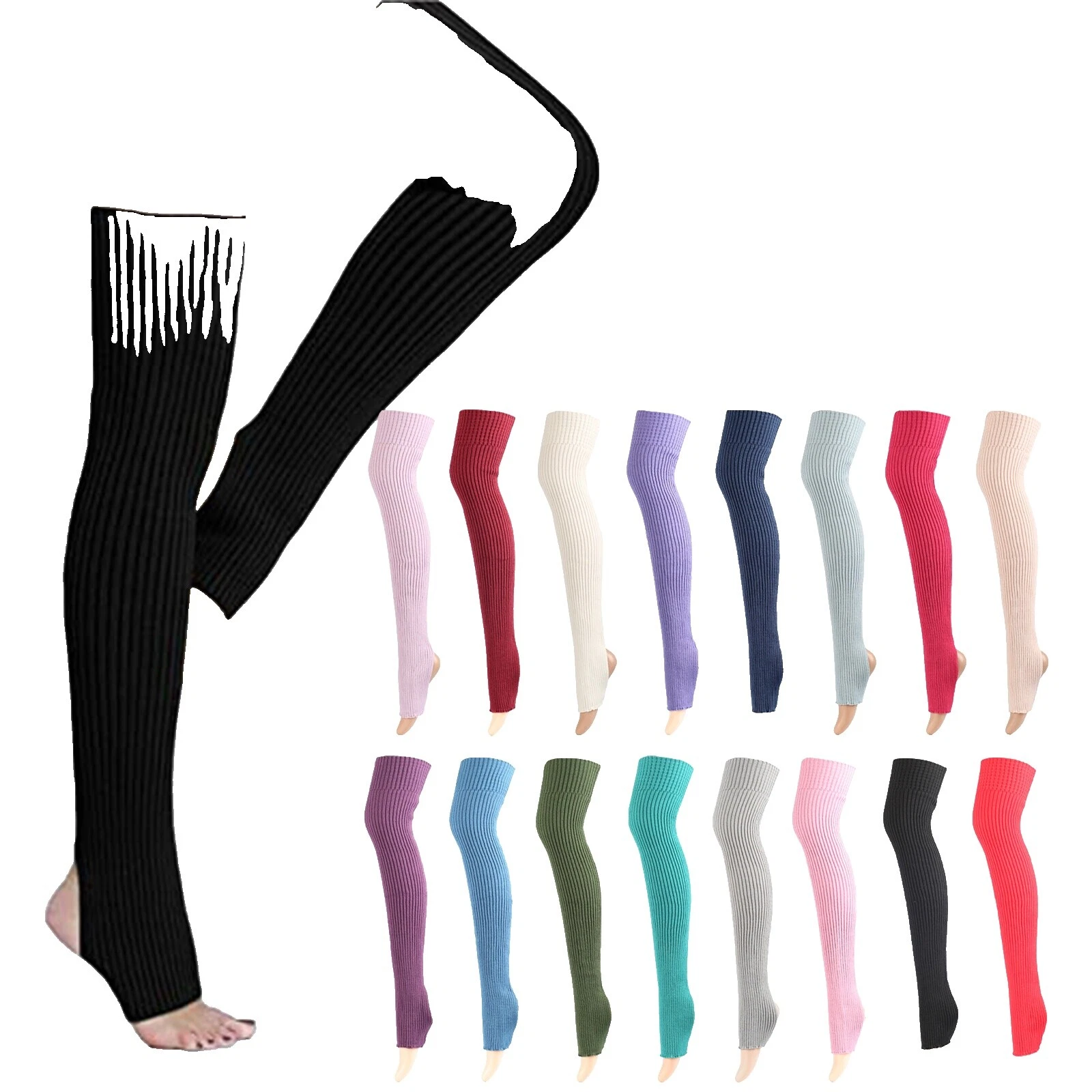 Mezcla de acrílico Polainas Multicolor para Mujer