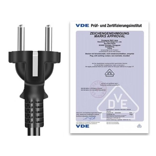 16AWG EU Schuko CEE7/7 to IEC320 C15 Female Power Extension Cable Cord,10A 250V - 第 5/8 張圖片